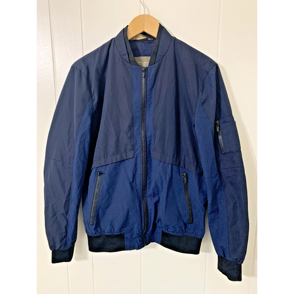 ZARA Man Utility Jacket Navy Blue 5 Pockets Size Small $129 Gorpcore - Picture 1 of 8